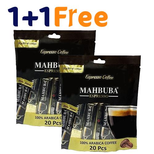 Mahbuba Instant Espresso Coffee 2g 20Sachets 1+1Free